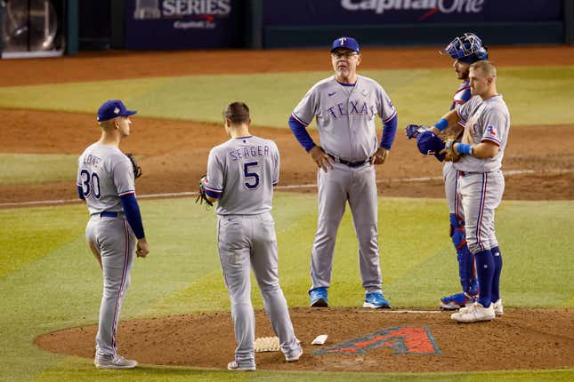 Bruce Bochy seemed to make more trips to the mound than all of his pitchers in Game 4.